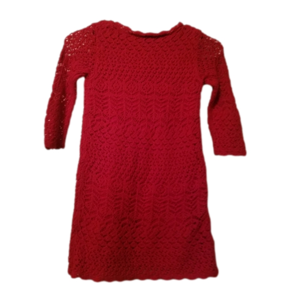 Girls red sweater dress - Picture 2 of 3